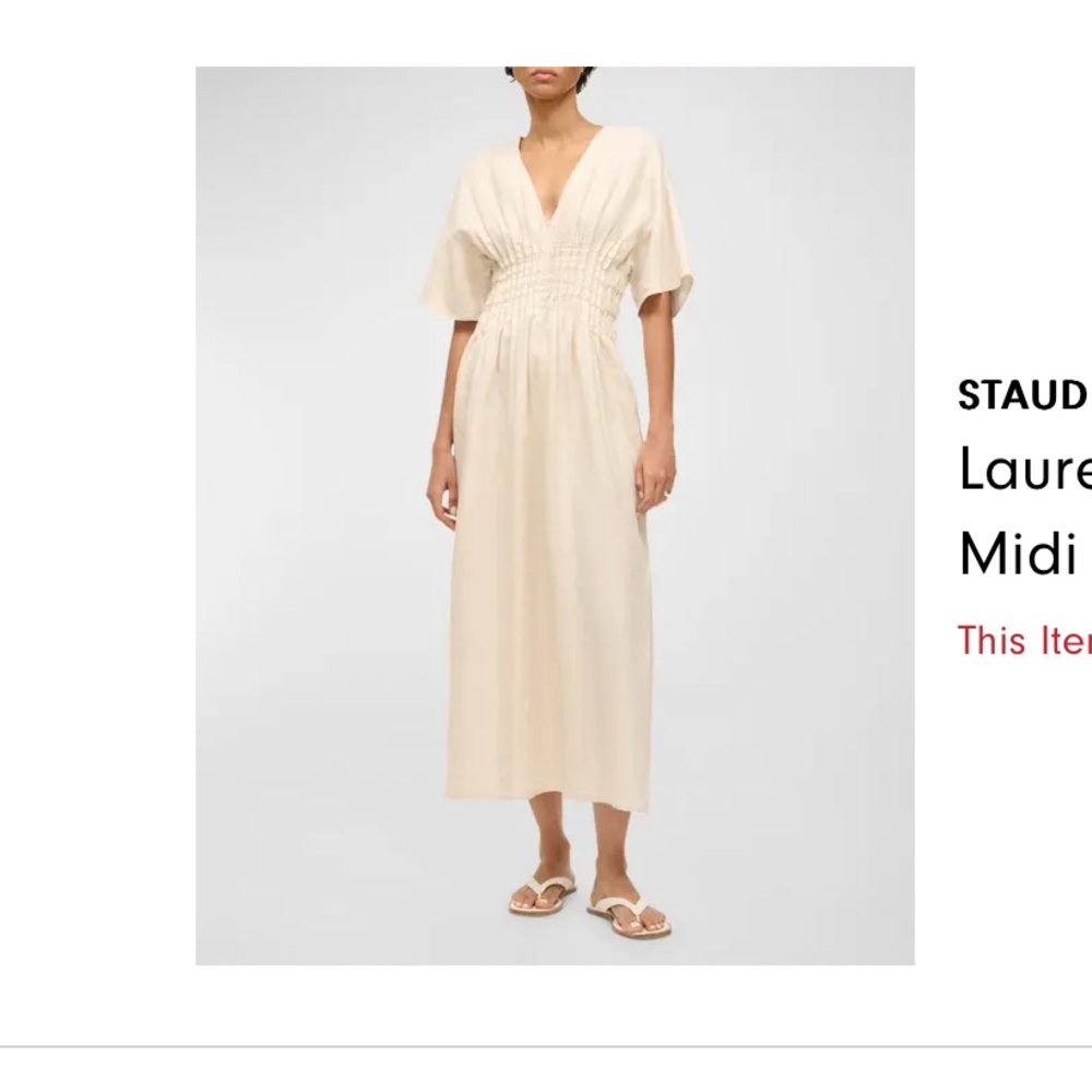 News STAUD Lauretta Dress Natural XS